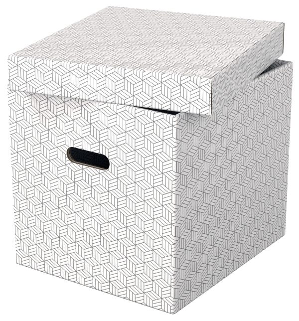 CUTIE DEPOZITARE CU CAPAC 36*32*31CM ALBA RECYCLED FSC 3/SET ESSELTE – poza 4