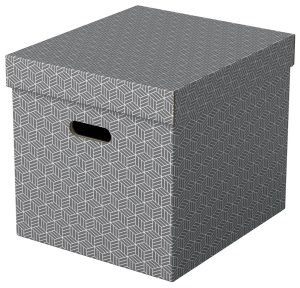 CUTIE DEPOZITARE CU CAPAC 36*32*31CM GRI RECYCLED FSC 3/SET ESSELTE – poza 1