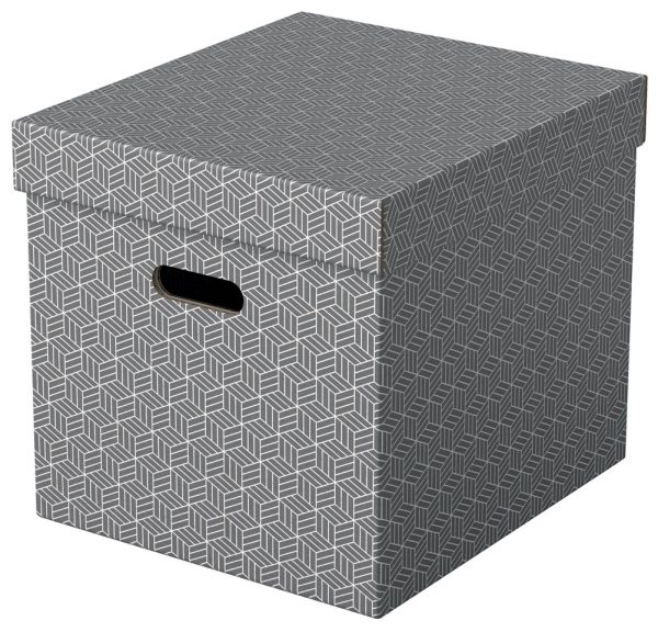 CUTIE DEPOZITARE CU CAPAC 36*32*31CM GRI RECYCLED FSC 3/SET ESSELTE – poza 1
