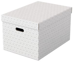 CUTIE DEPOZITARE CU CAPAC 51*35*30CM ALBA RECYCLED FSC 3/SET ESSELTE – poza 1