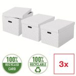 CUTIE DEPOZITARE CU CAPAC 51*35*30CM ALBA RECYCLED FSC 3/SET ESSELTE – poza 2