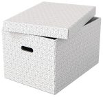 CUTIE DEPOZITARE CU CAPAC 51*35*30CM ALBA RECYCLED FSC 3/SET ESSELTE – poza 4