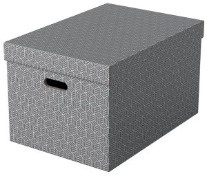 CUTIE DEPOZITARE CU CAPAC 51*35*30CM GRI RECYCLED FSC 3/SET ESSELTE – poza 1