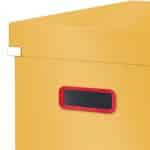 CUTIE DEPOZITARE CU CAPAC SI MANER PLIABILA 32*35*36CM GALBEN CHIHLIMBAR COSY LEITZ – poza 2