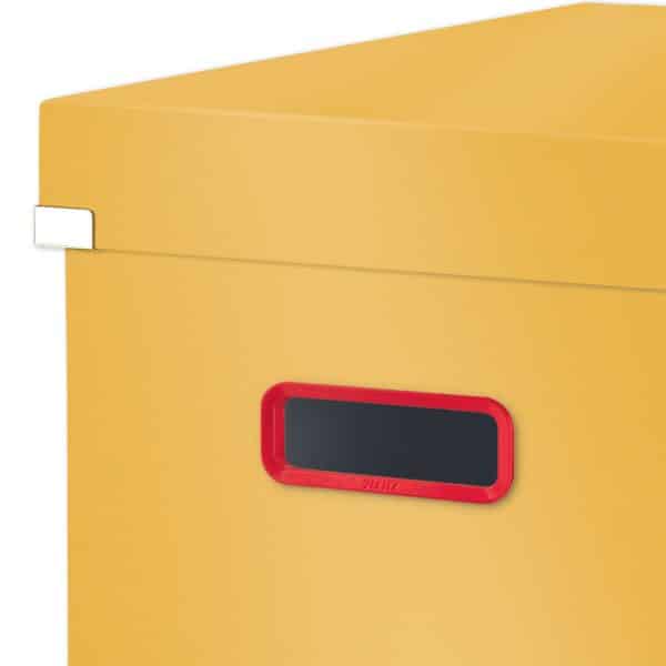 CUTIE DEPOZITARE CU CAPAC SI MANER PLIABILA 32*35*36CM GALBEN CHIHLIMBAR COSY LEITZ – poza 2