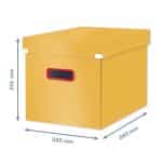 CUTIE DEPOZITARE CU CAPAC SI MANER PLIABILA 32*35*36CM GALBEN CHIHLIMBAR COSY LEITZ – poza 3