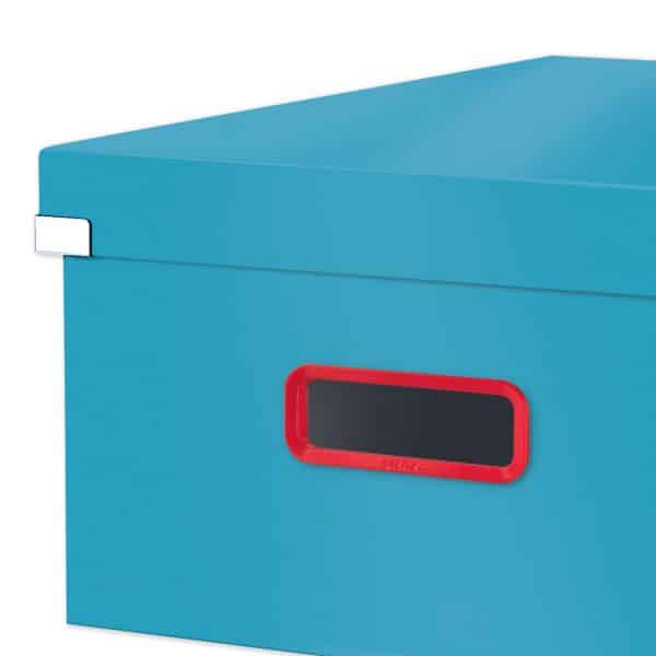 CUTIE DEPOZITARE CU CAPAC SI MANER PLIABILA 36*20*48CM ALBASTRU CELEST LEITZ – poza 3