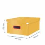CUTIE DEPOZITARE CU CAPAC SI MANER PLIABILA 36*20*48CM GALBEN CHIHLIMBAR COSY LEITZ – poza 4