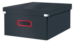 CUTIE DEPOZITARE CU CAPAC SI MANER PLIABILA 36*20*48CM GRI ANTRACIT LEITZ – poza 1