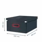 CUTIE DEPOZITARE CU CAPAC SI MANER PLIABILA 36*20*48CM GRI ANTRACIT LEITZ – poza 4