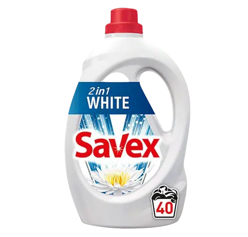 Detergent lichid SAVEX pentru Rufe Albe 2in1 2.2L – poza 1