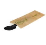 Set tacamuri din CPLA ambalate in PLA, negre, UNIS-L, lingura + servetel /50 5/BX – poza 1