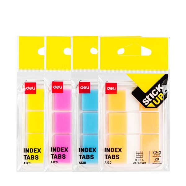 INDEX ADEZIV PLASTIC SET 2*38*18 + 1*38*25MM DIV CUL 20 FILE DELI – poza 1