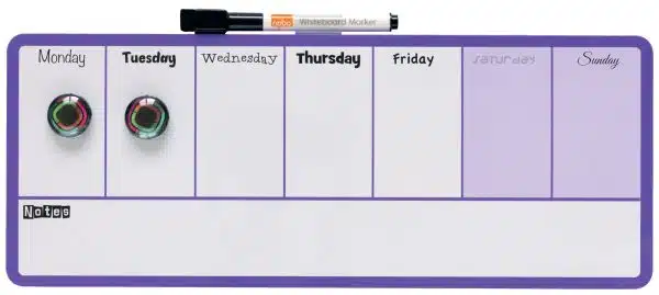 PLANNER MAGNETIC SAPTAMANAL 140*36 CM MOV NOBO – poza 2