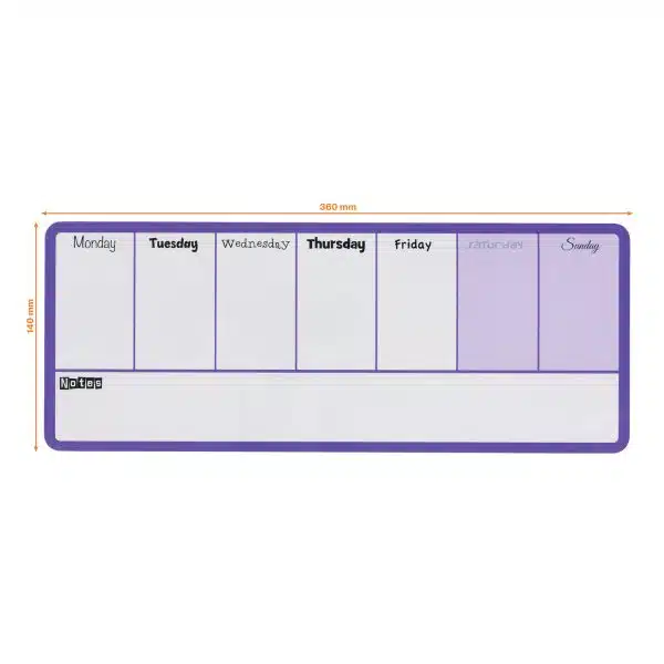 PLANNER MAGNETIC SAPTAMANAL 140*36 CM MOV NOBO – poza 3