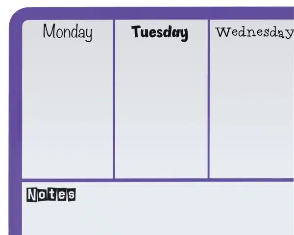 PLANNER MAGNETIC SAPTAMANAL 140*36 CM MOV NOBO – poza 5