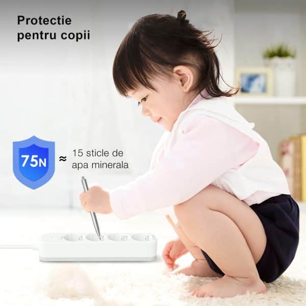 PRELUNGITOR 5M 3 PRIZE PROTECTIE COPII + INTRERUPATOR DELI – poza 4