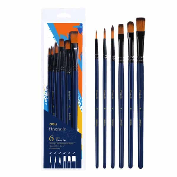 SET 6 PENSULE PROFESIONALE SOFT 3 VF ROTUND, 3 VF TESIT 4, 6, 8 DELI – poza 1
