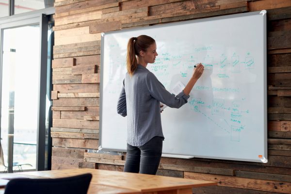 WHITEBOARD MAGNETIC OTEL LACUIT 45*60CM PREMIUM PLUS NOBO – poza 3