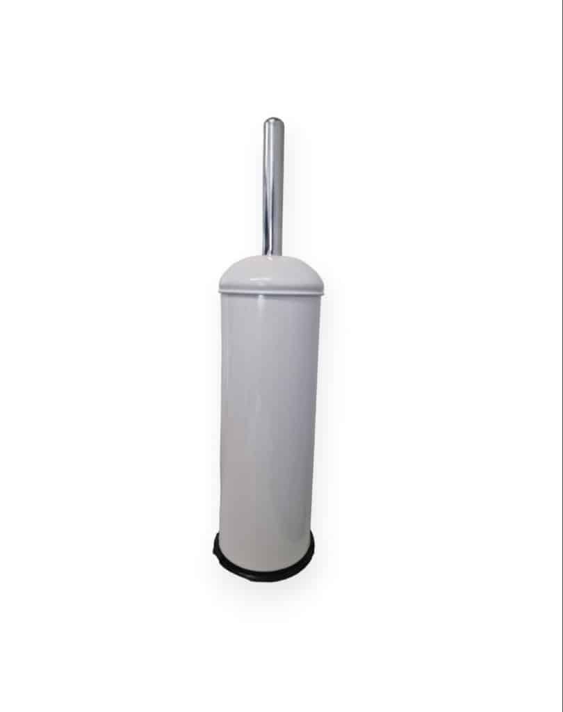 Set WC cu perie bombata si suport din inox - Alb – poza 1