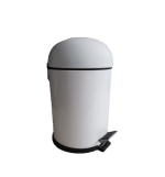 Cos inox cu pedala si capac bombat 5 litri Alb – poza 2