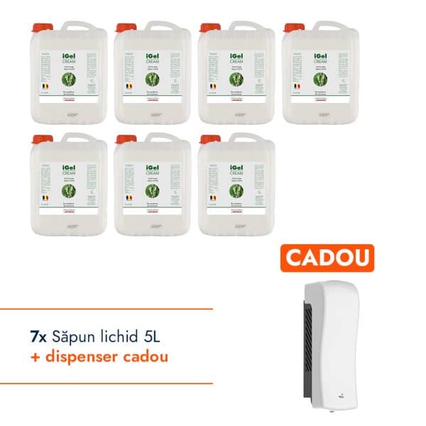 Pachet sapun lichid + Dispenser Alb CADOU – poza 1