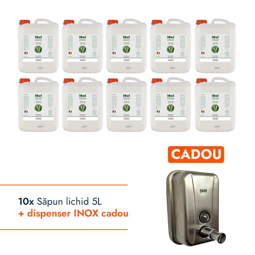 Pachet sapun lichid + Dispenser Inox CADOU – poza 1