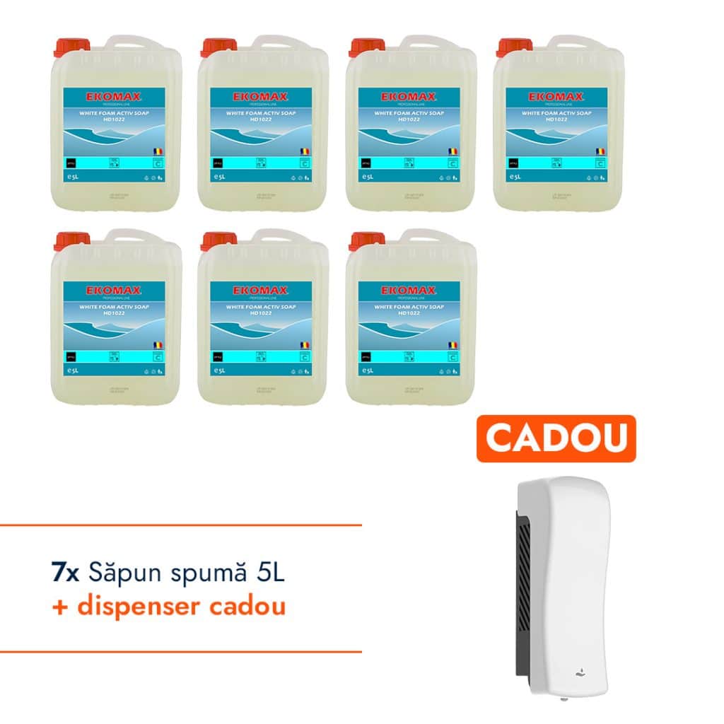 Pachet sapun spuma + Dispenser Alb CADOU – poza 1
