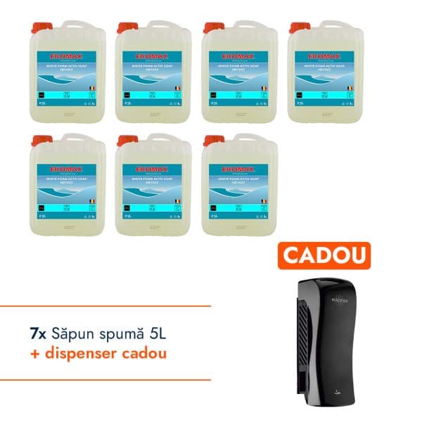 Pachet sapun spuma + Dispenser Negru CADOU – poza 1