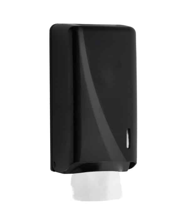 Dispenser din plastic pentru hartie igienica pliata bulk 500 coli Negru – poza 1