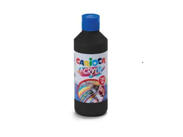 Acuarele acrilice tempera Carioca 250 ml Negru – poza 1