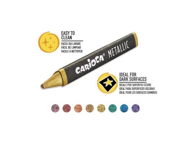 Creioane cerate Metallic Carioca 8/set – poza 2