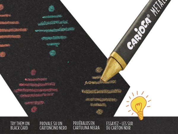 Creioane cerate Metallic Carioca 8/set – poza 3