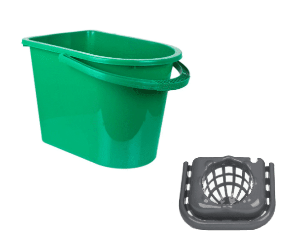 Galeata din plastic dreptunghiulara cu storcator 14L Verde – poza 1