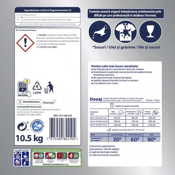Dero Automat Ozon+ Detergent pudră Professional 10.5 kg – poza 3