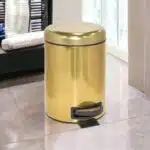 Set coș de gunoi premium 3L inox gold cu pedală Elite si perie WC Elite Gold – poza 2