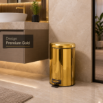 Coș de Gunoi Premium 12L Inox Gold cu Pedală - Elite – poza 5