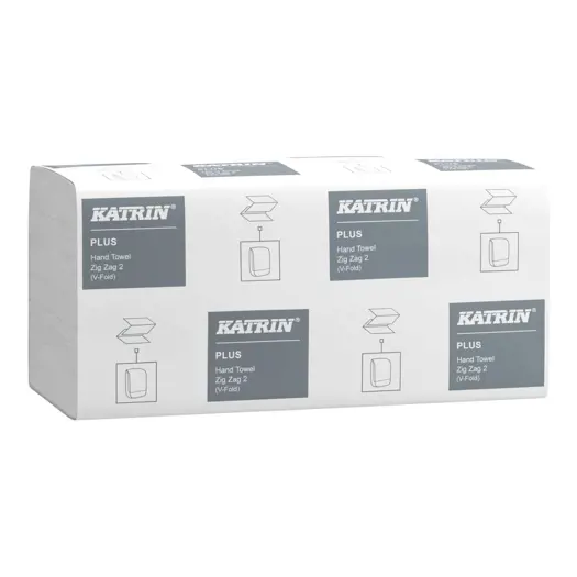 Katrin prosoape pliate "ZZ", alb,celuloza,2str,230x224mm,200 buc/pac,20pac/bax – poza 1