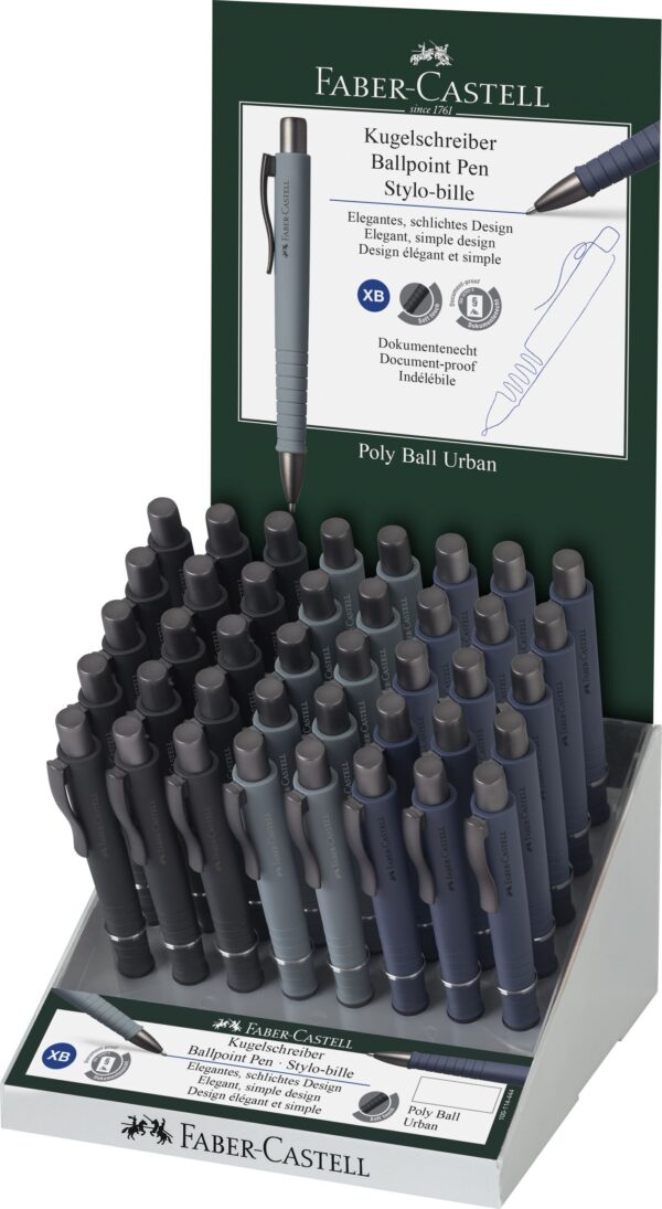 DISPLAY 40 BUC PIX CU MECANISM POLY BALL URBAN FABER-CASTELL – poza 1