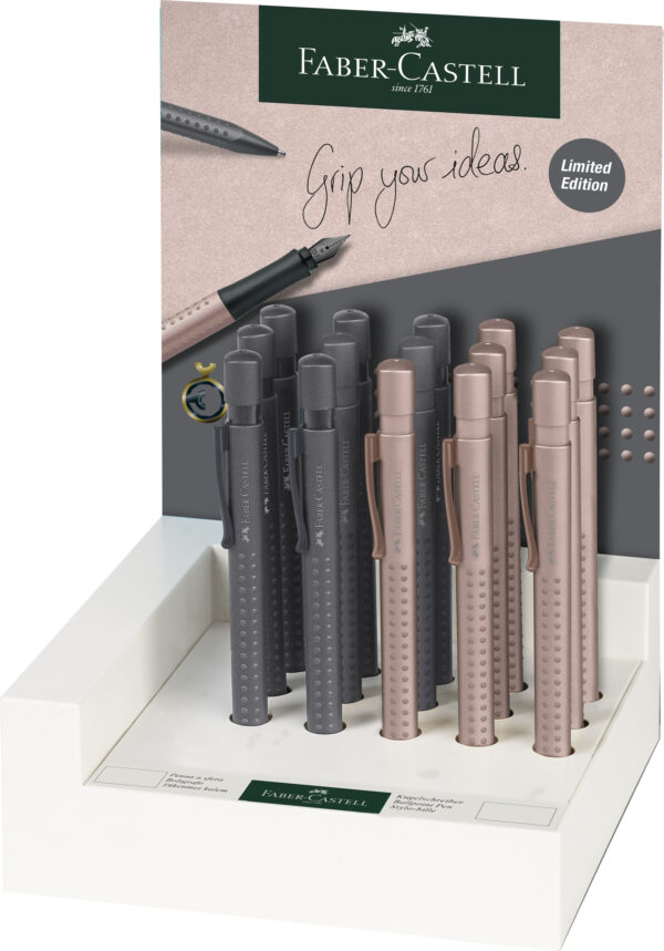 DISPLAY 15 BUC PIX GRIP 2011 ROSE CUPRU&GRI ANTR. FABER-CASTELL – poza 1