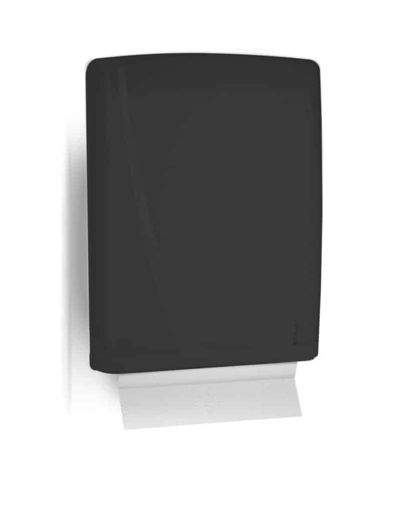 Dispenser din plastic pentru prosoape de hartie Z Fold 400 coli Negru – poza 1