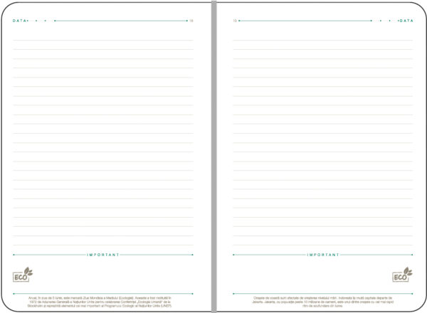 AGENDA A5 NEDATATA VERDE DESCHIS ECO EGO – poza 5