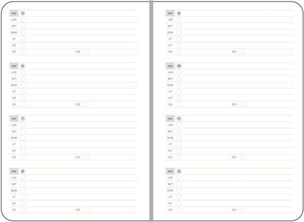 AGENDA A5 NEDATATA VERDE ECO EGO – poza 4
