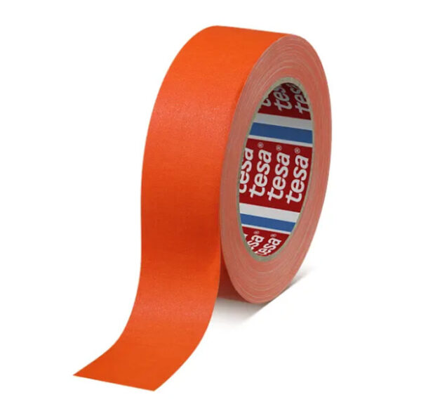 BANDA ADEZIVA TEXTILA PORTOCALIU NEON 25M*25MM TESA – poza 1
