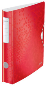 BIBLIORAFT PLASTIFIAT 6.5 CM 180 GRADE ROSU ACTIVE WOW LEITZ – poza 1