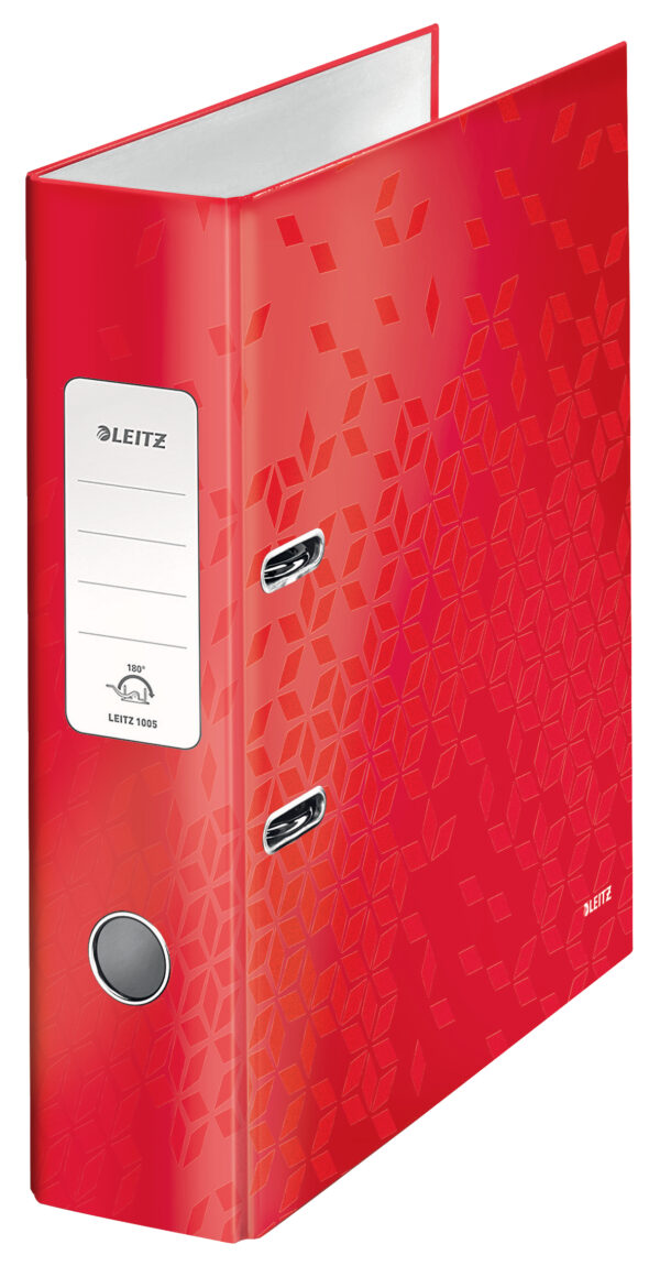 BIBLIORAFT PLASTIFIAT 8 CM 180 GRADE ROSU WOW LEITZ – poza 1