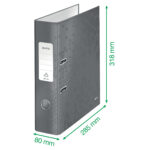 BIBLIORAFT PLASTIFIAT 8 CM 180 GRADE ROSU WOW LEITZ – poza 3