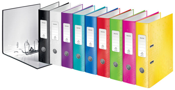 BIBLIORAFT PLASTIFIAT 8 CM 180 GRADE ROSU WOW LEITZ – poza 5