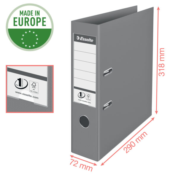 BIBLIORAFT PLASTIFIAT INT-EXT 7.5 CM CORAI NR1 POWER COLOUR'BREEZE FSC ESSELTE – poza 4