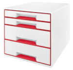CABINET 4 SERTARE ALB/ROSU WOW LEITZ – poza 1